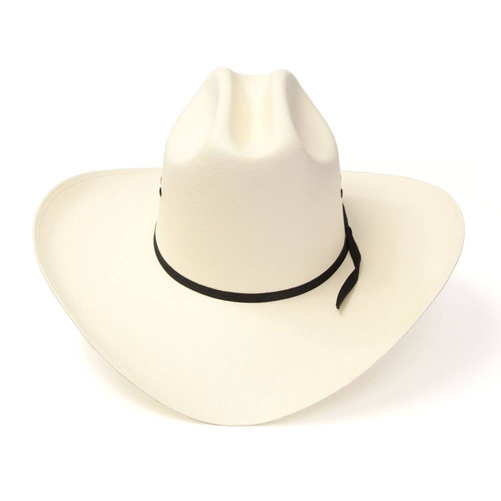 Natural Straw Western Cattleman Hat: Unisex Small