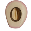 Olivia - Straw Cowboy Hat: / Pink