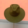 Stiff brim  Australian wool Hat: Stone and Ivory / ONE SIZE