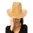 Stiff brim  Australian wool Hat: Stone and Ivory / ONE SIZE