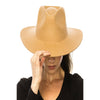 Stiff brim  Australian wool Hat: Stone and Ivory / ONE SIZE