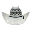 Cisco - Straw Cattleman Cowboy Hat - Cream/Black: Medium and Large