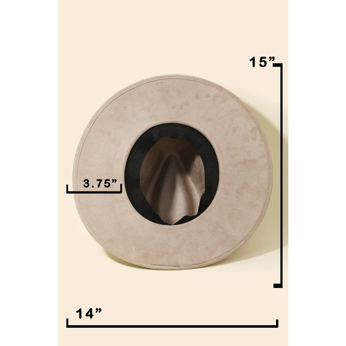 Wide Brim Fedora Fashion Hat: Ivory, Taupe, and Black