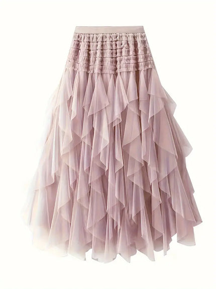 Multilayer Ruffles Tulle Skirt