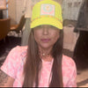 Neon Yellow Trophy Wife Trucker Hat