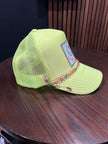 Neon Yellow Trophy Wife Trucker Hat