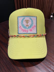 Neon Yellow Trophy Wife Trucker Hat