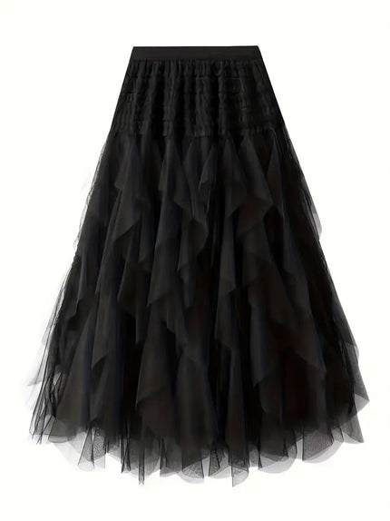 Multilayer Ruffles Tulle Skirt