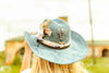 The Lana - Blue Jean Gangster - Vegan Suede Cowgirl Hat - one-of-a-kind!