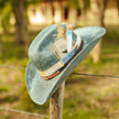 The Lana - Blue Jean Gangster - Vegan Suede Cowgirl Hat - one-of-a-kind!