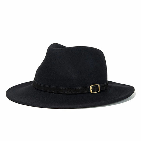 Boondocks | Unisex Wool Felt Outback Hat - Black