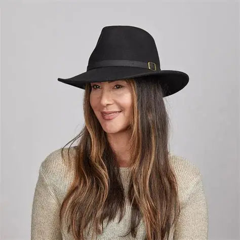 Boondocks | Unisex Wool Felt Outback Hat - Black