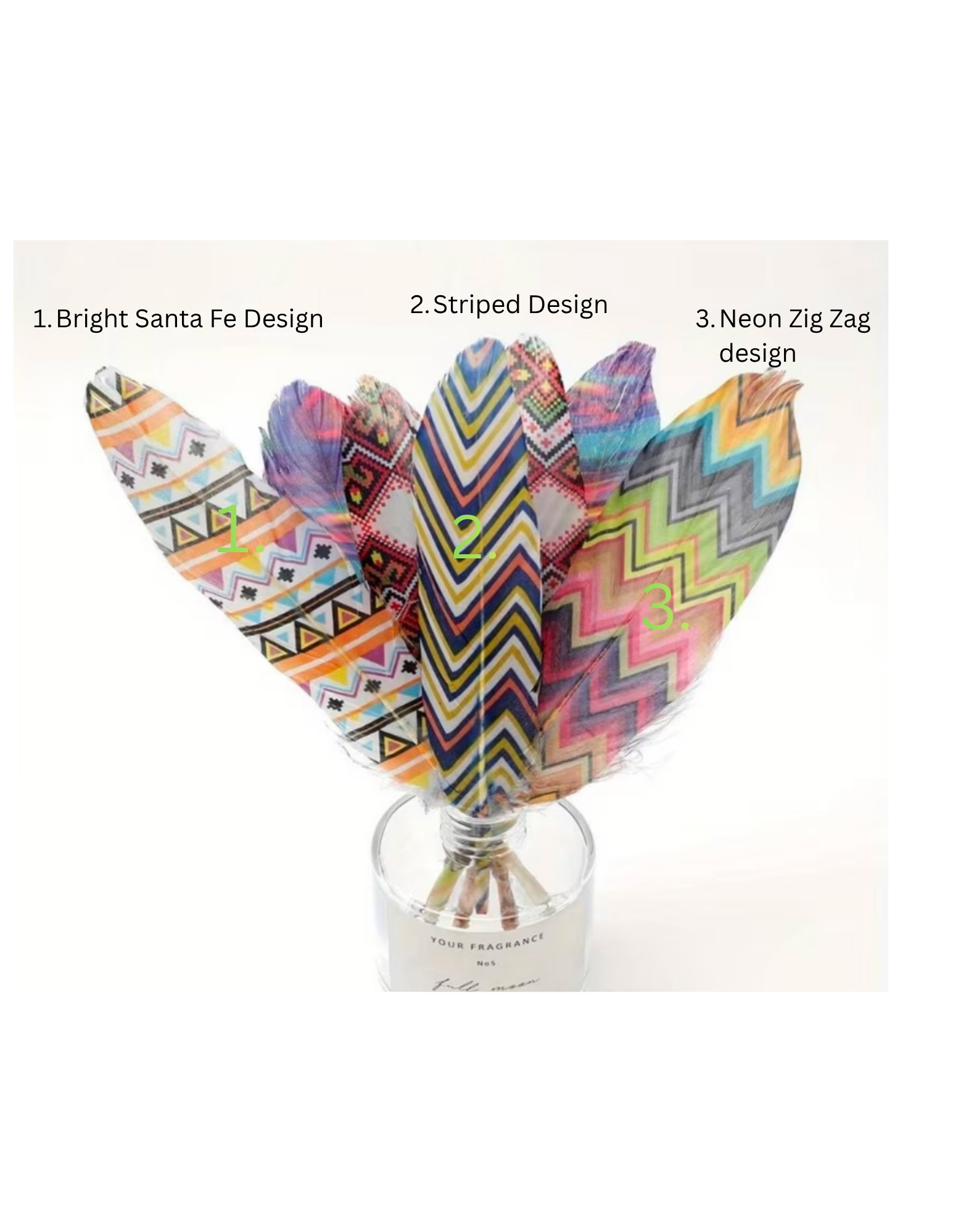 Natural & Printed Feathers - Hat Accessory