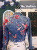 SOLD- Pink Cherry Blossom Denim Jacket. Recreate with $150 deposit, remaining $40-70 due upon completion