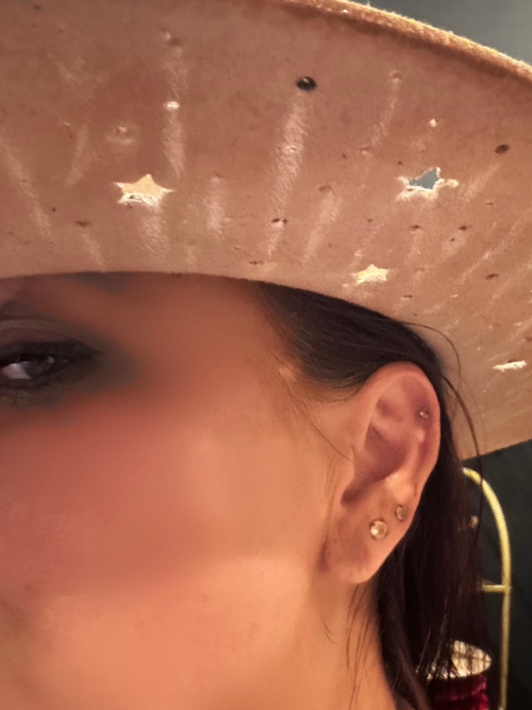 The Star - Taupe Wool Felt Custom Hat Design - Large