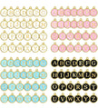 Blue glass beaded bracelets- gold accents with personalized initials