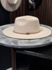 Hand Painted Trees Ivory Felt Hat - XL