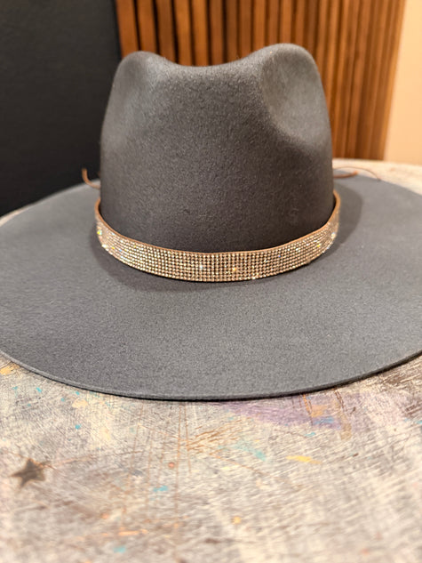 Rhinestone Hat Band with adjustable ties