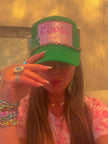 Kelly Green with Pink Coors Banquet Trucker Hat