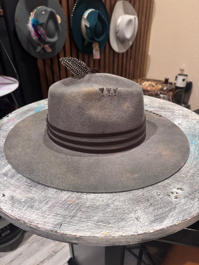 The Landry - Unisex Gun Metal Felt Design by the maddhattery -Large