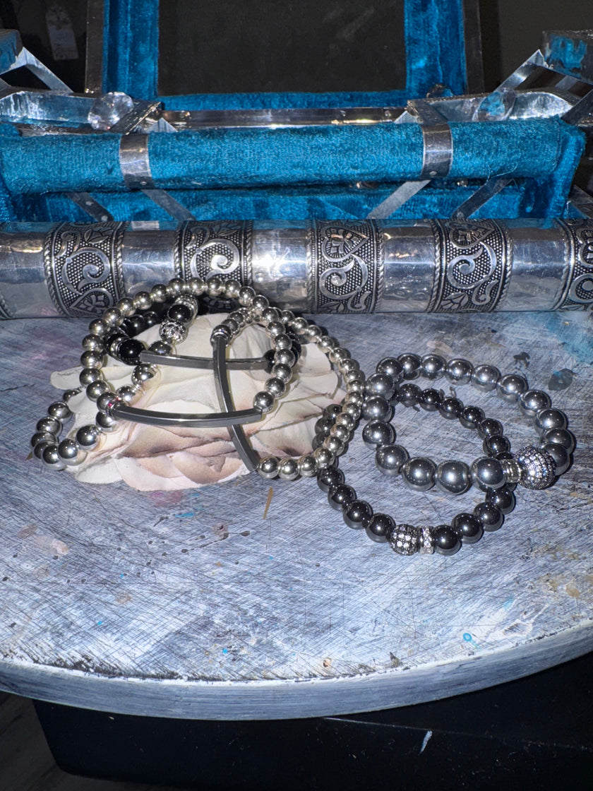 Hand Beaded Bar Bracelets