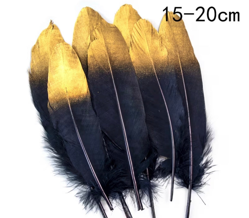 Natural & Printed Feathers - Hat Accessory