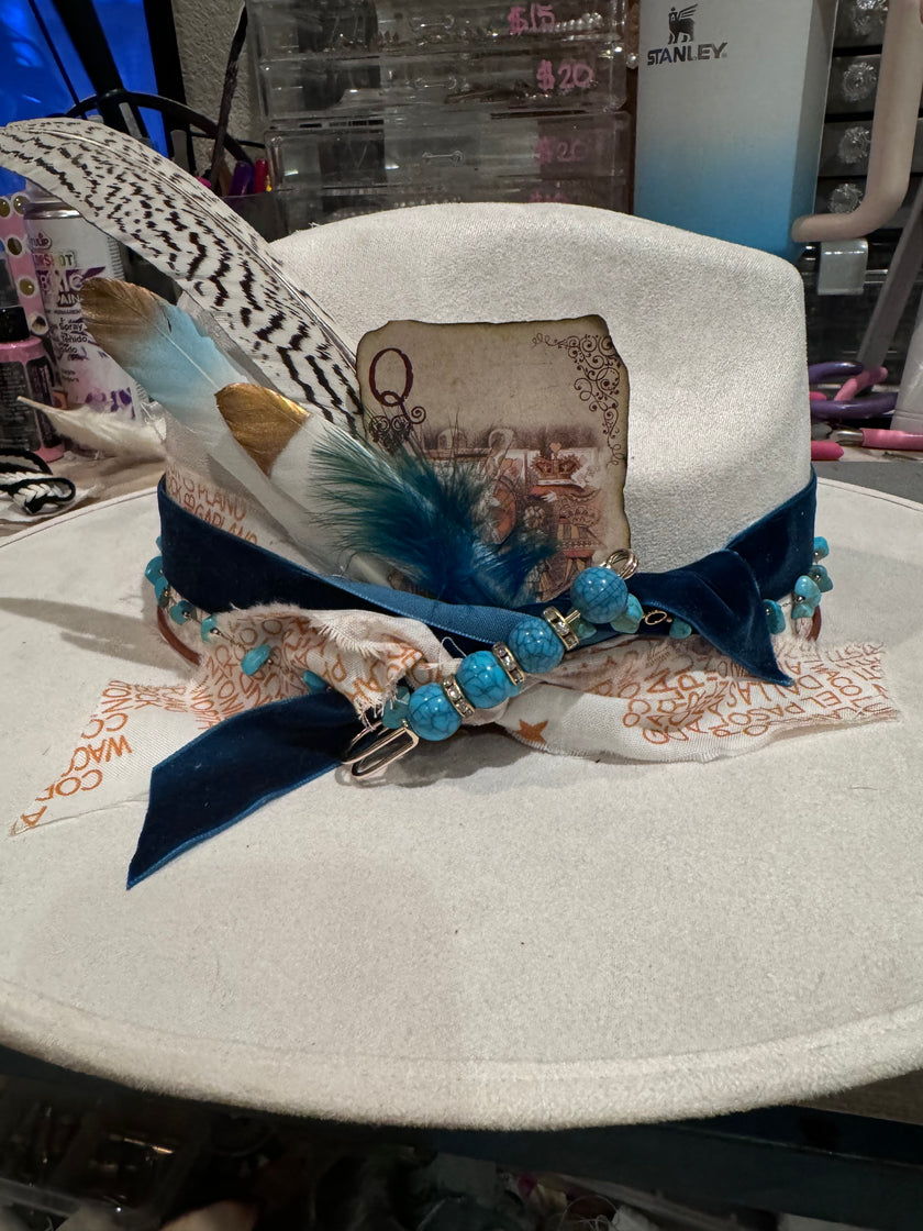 Natural & Printed Feathers - Hat Accessory