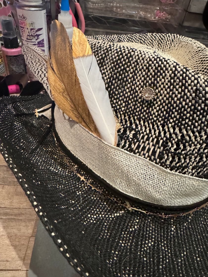 Natural & Printed Feathers - Hat Accessory