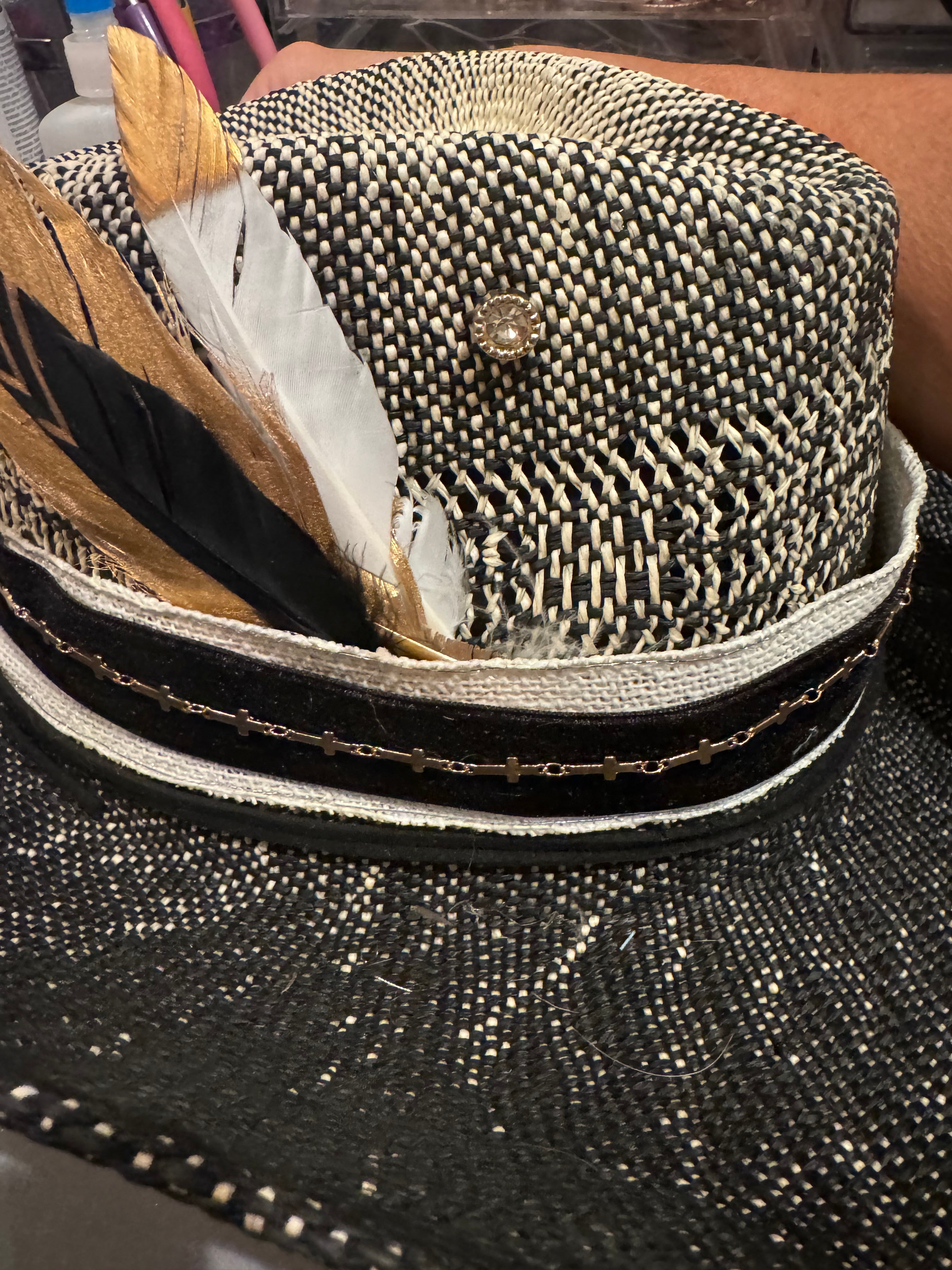 Natural & Printed Feathers - Hat Accessory