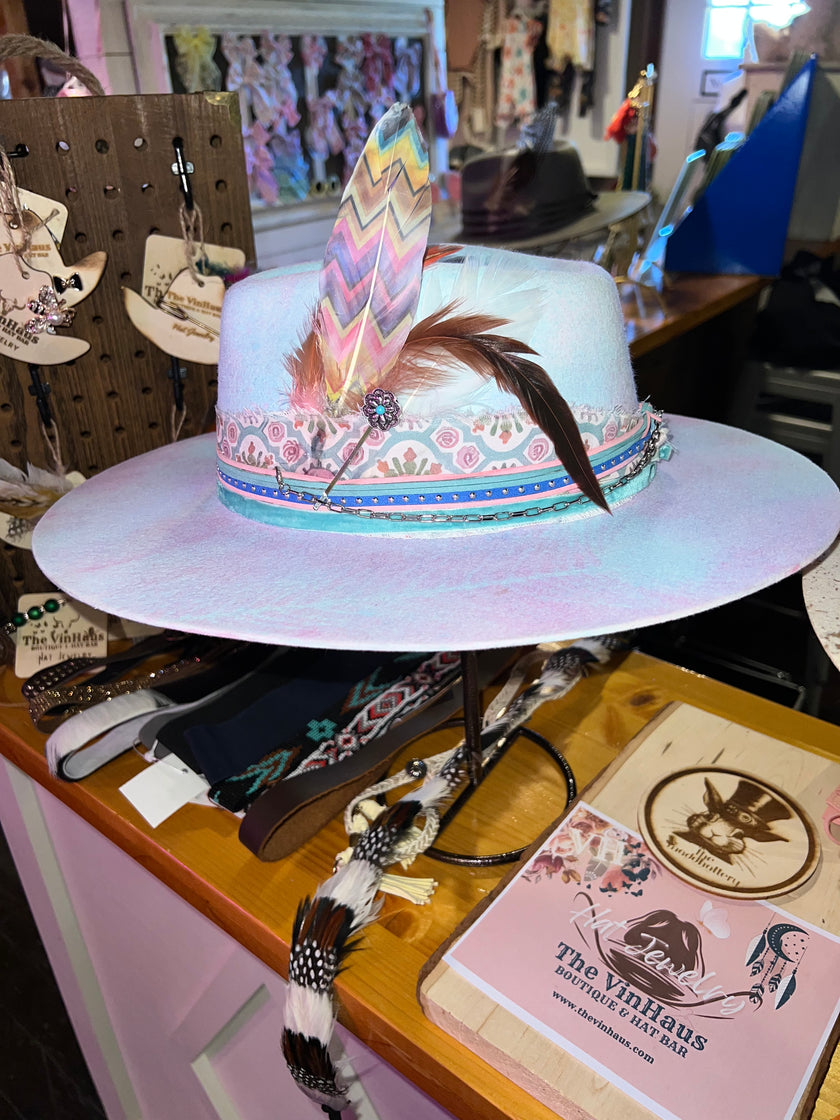 Natural & Printed Feathers - Hat Accessory