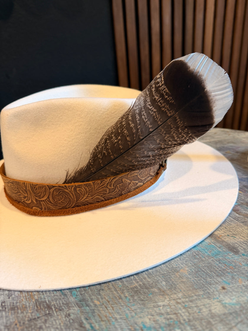 Turkey Tail Feather for hats - Two Feathers included