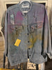 Graffiti Rocknroll Distressed Denim Jacket - one-of-a-kind!