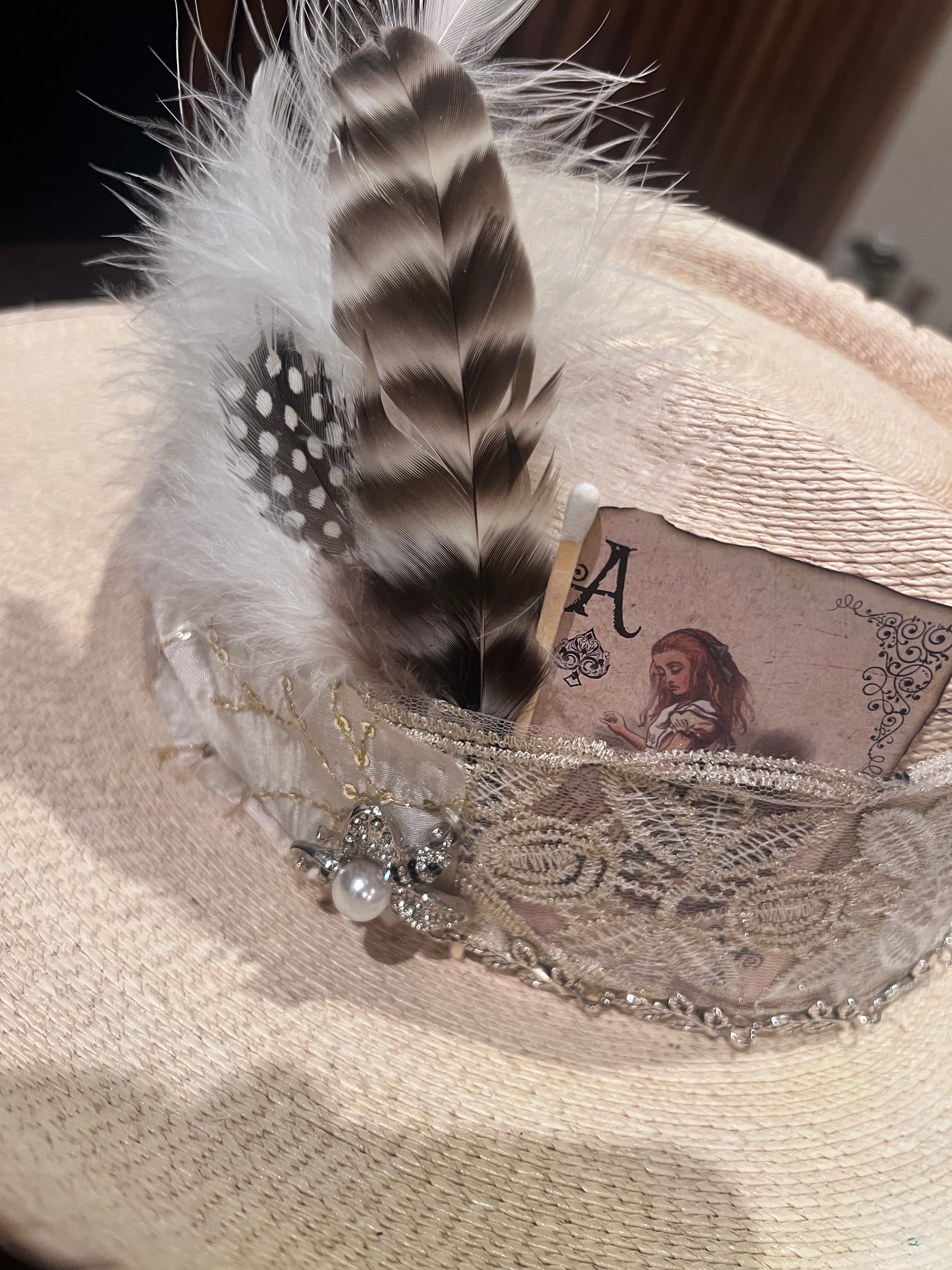 Natural & Printed Feathers - Hat Accessory