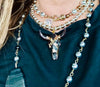 Silver Hematite Beaded Choker Necklace with Winchester Bullet Pendent