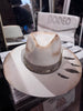 Ivory Golden Feathers Felt Hat - Large