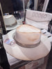 Ivory Golden Feathers Felt Hat - Large