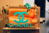 Fake AF Chanel Clear Box Clutch - Gold and Turqouise