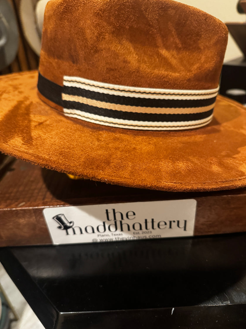 Cream, Black, and Gold Striped Stretch Band