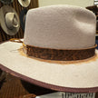 Handmade Brown leather tie hat band - O/S