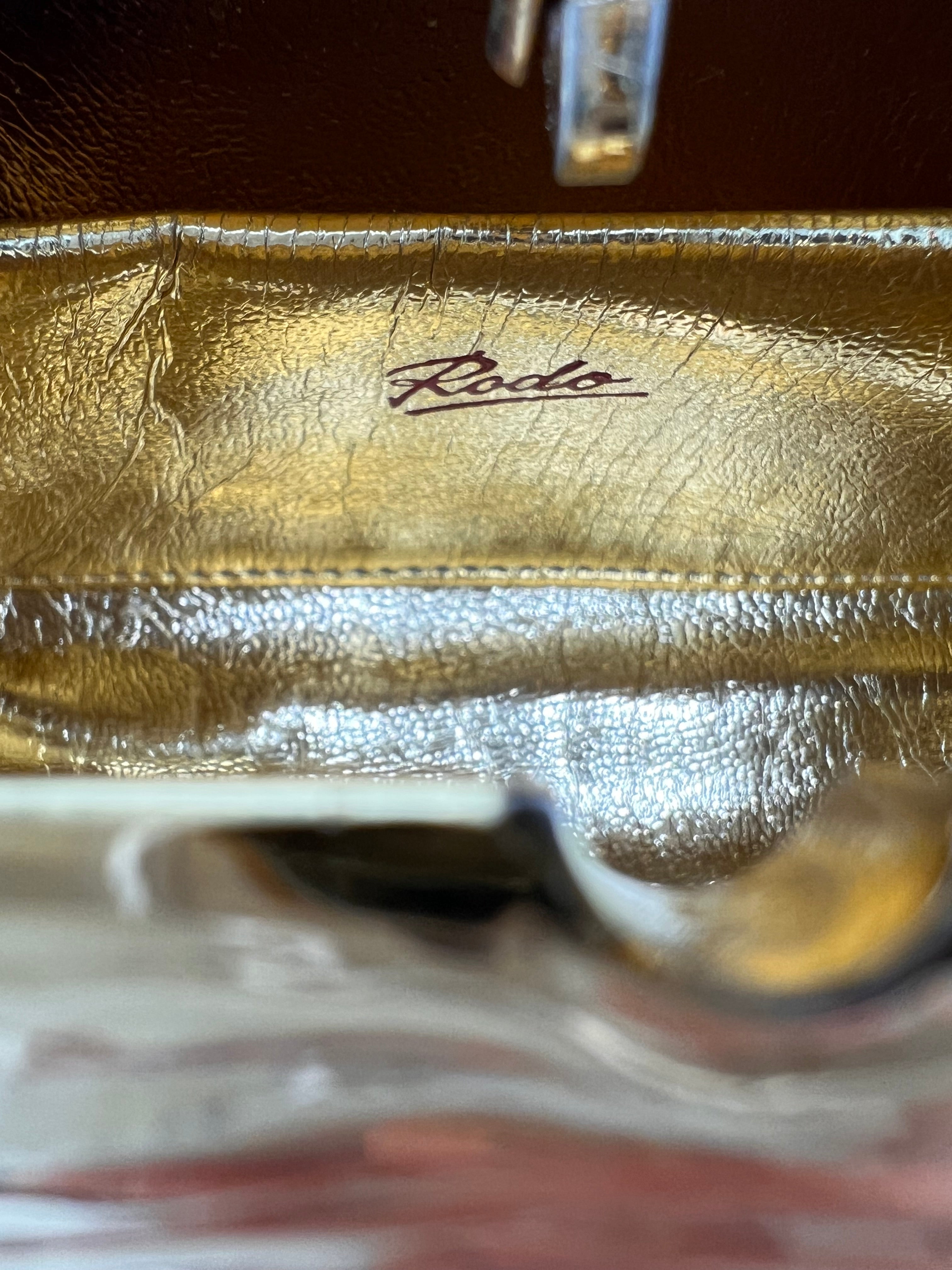 Rare Find - 1960's Rodo Italian Gold Clutch Handbag