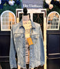 Japanese Gold Dragons Distressed Denim jacket