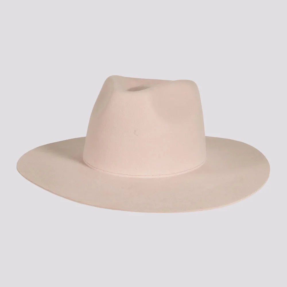 Rancher | Unisex Wide Brim Felt Fedora Hat - for Custom Hats