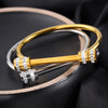 Stainless Steel Horseshoe Buckle Bracelet - Gold and Silver