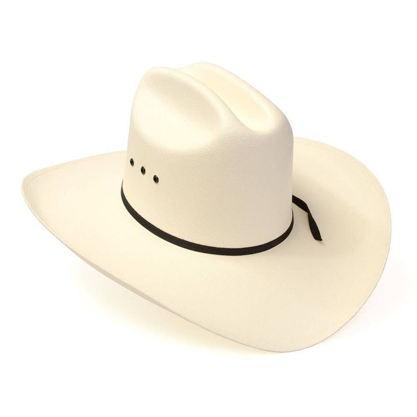 Natural Straw Western Cattleman Hat: Unisex Small