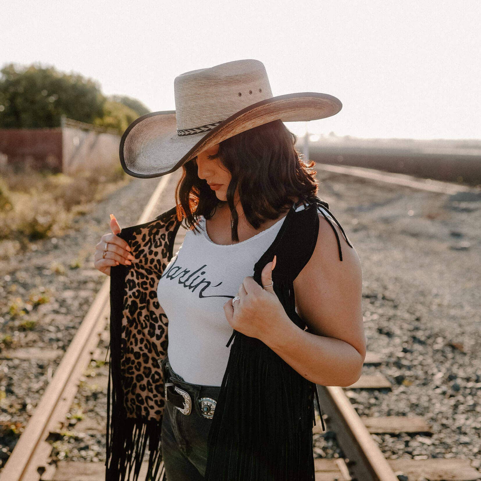 Laredo - Womens Cowboy Palm Straw Cowgirl Hat: TAN / MD