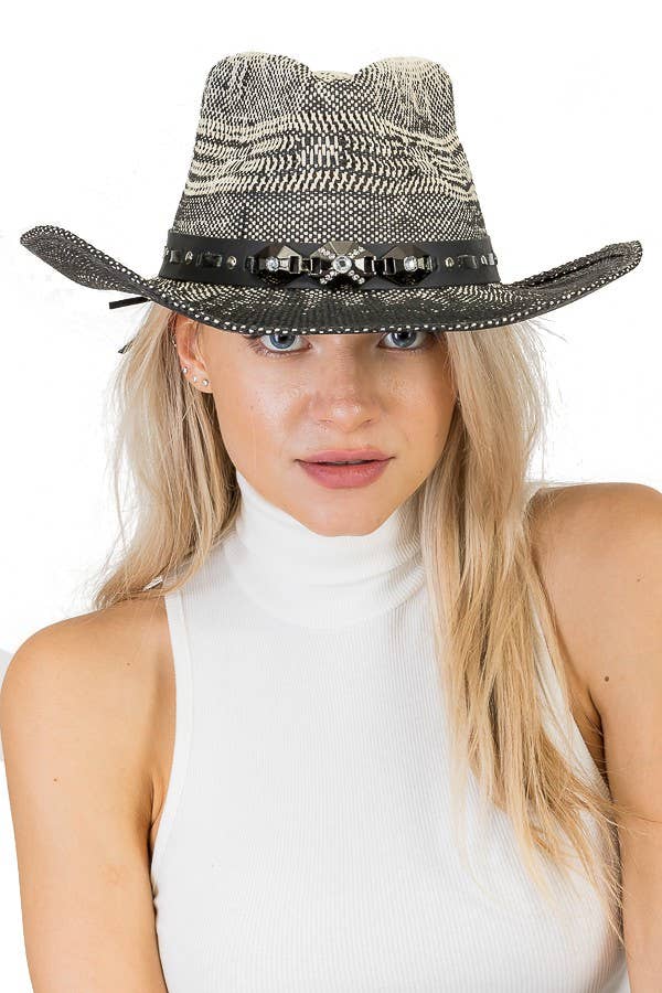 Black Cream Ombre Tint Cowboy Hat