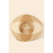 Two Tone Straw Braid Hat: Natural or Lavender