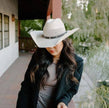 Austin - Straw Cowboy Hat: Cream