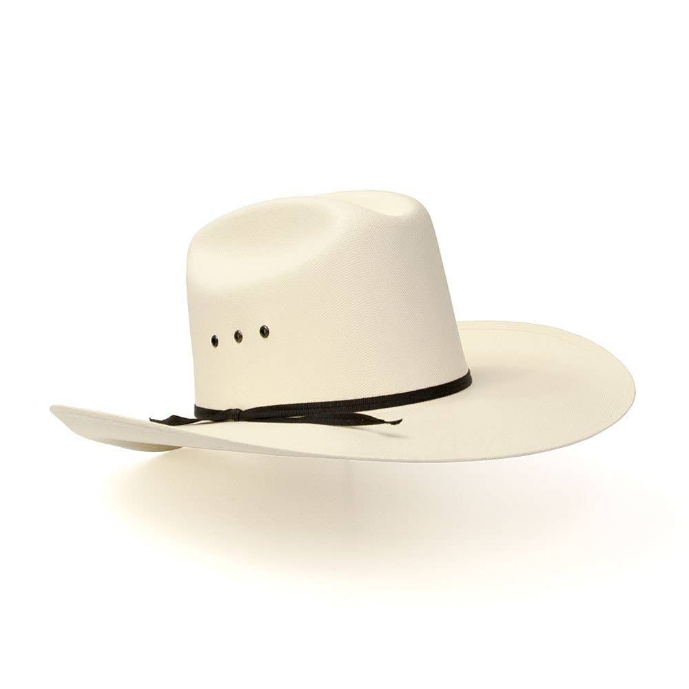 Natural Straw Western Cattleman Hat: Unisex Small