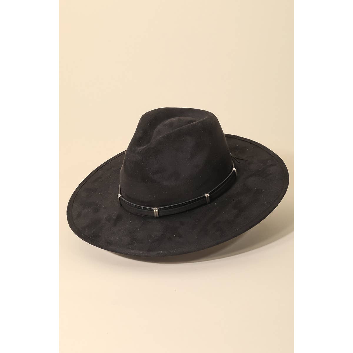 Wide Brim Fedora Fashion Hat: Ivory, Taupe, and Black